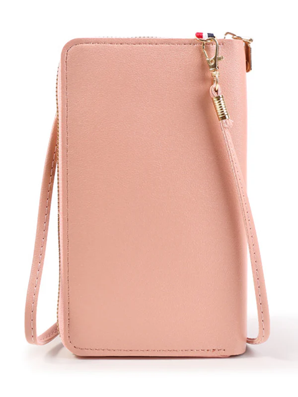 Simple Solid Color PU Sling Bag Shoulder Bag - Image 15