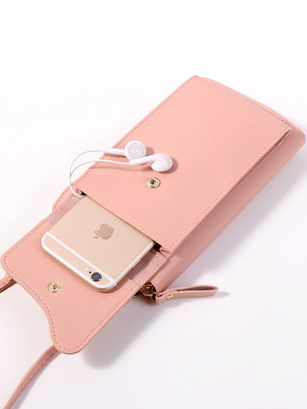 Simple Solid Color PU Sling Bag Shoulder Bag - Image 16