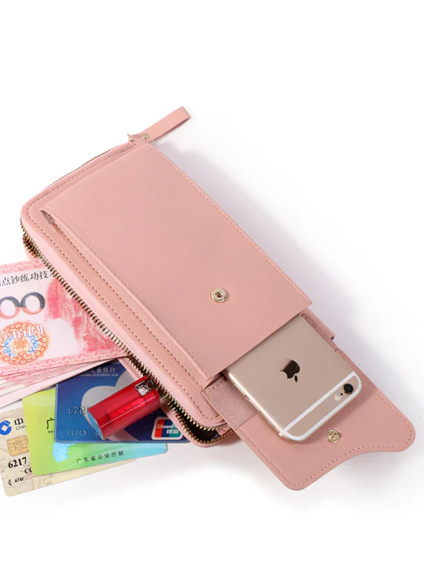 Simple Solid Color PU Sling Bag Shoulder Bag - Image 17