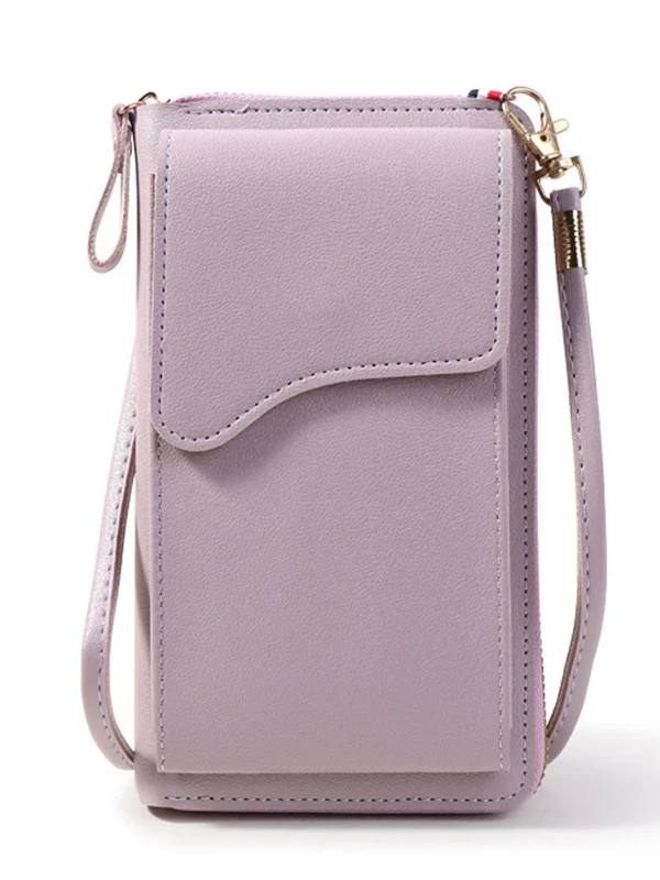 Simple Solid Color PU Sling Bag Shoulder Bag - Image 9