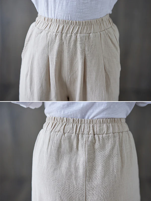Simple Wide Leg Loose Elasticity Solid Color Casual Pants Bottoms - Image 14