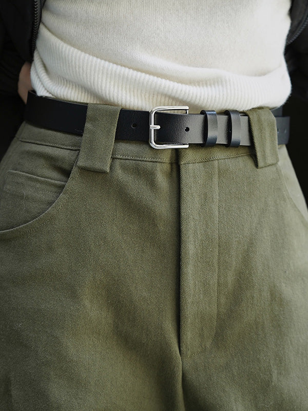 Simple Wide Leg Loose Solid Color Casual Pants Bottoms - Image 10
