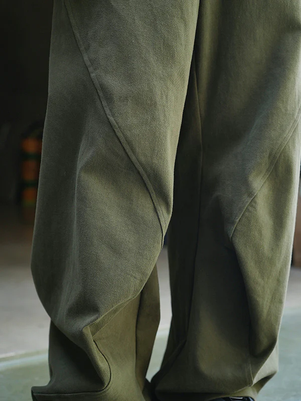 Simple Wide Leg Loose Solid Color Casual Pants Bottoms - Image 12
