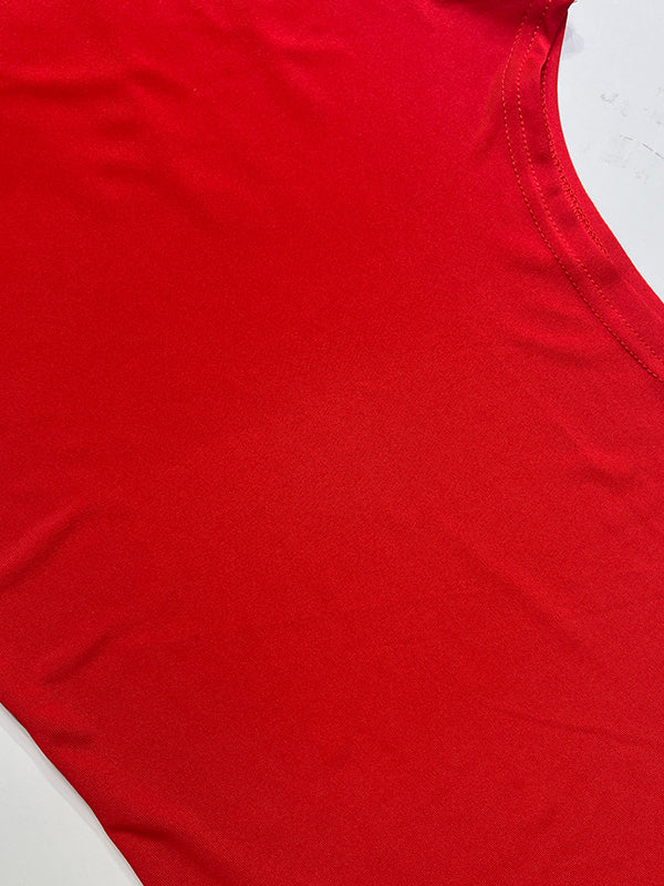 Skinny Sleeveless Asymmetric Solid Color Split-Side Square-Neck Tank Top - Image 9