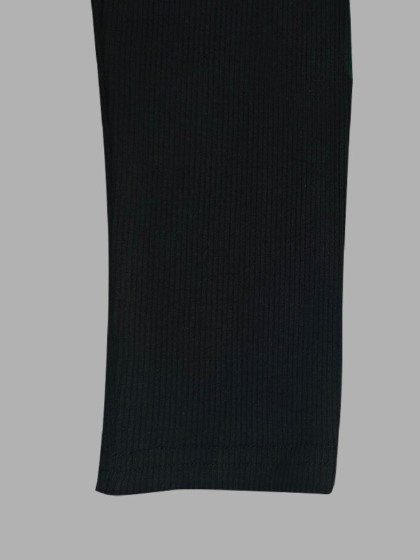 Skinny Solid Color Split-Joint High Neck T-shirts - Image 8