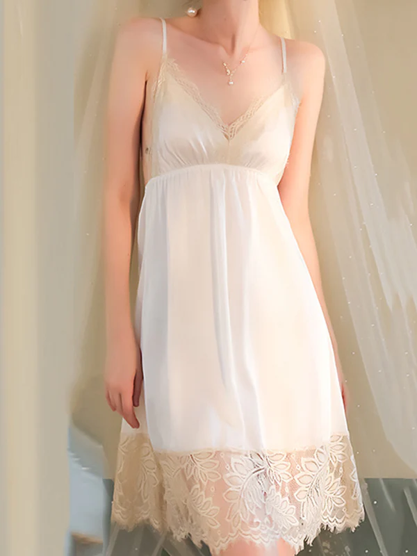 Sleeveless Backless Lacy Split-Joint Spaghetti-Neck Intimates&Pajamas - Image 10