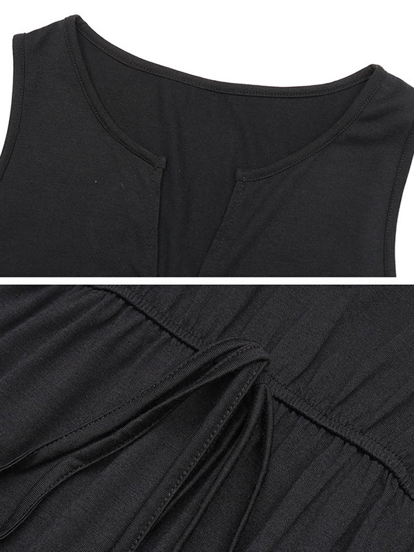 Sleeveless Solid Color Zipper V-Neck Jumpsuits - Image 12