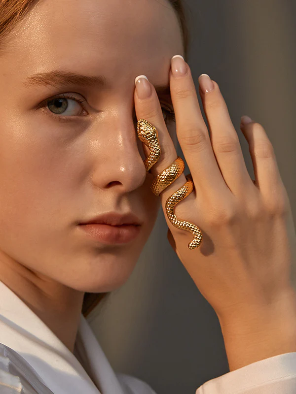Snake Shape Solid Color Rings Accessories - Image 4