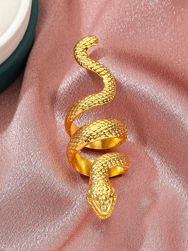 Snake Shape Solid Color Rings Accessories - Image 7