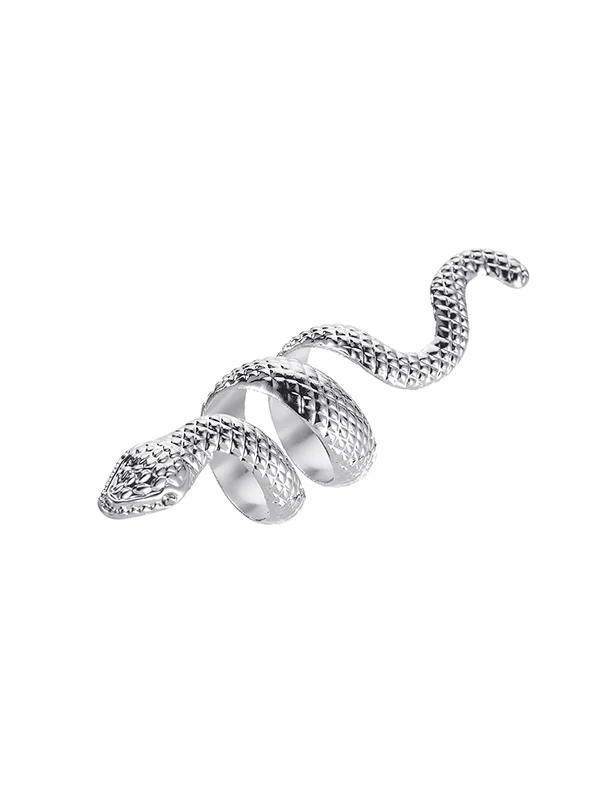 Snake Shape Solid Color Rings Accessories - Image 9