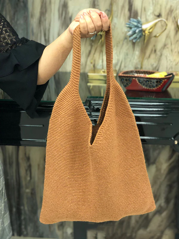 Solid Color Bags Woven Handbag - Image 22