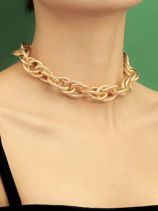 Solid Color Hollow Necklaces&Bracelet Accessories - Image 4