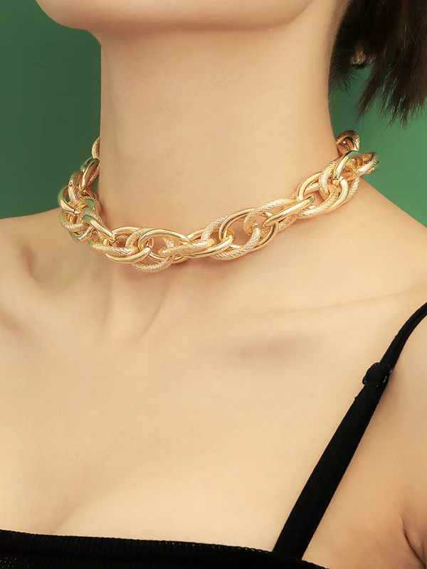 Solid Color Hollow Necklaces&Bracelet Accessories - Image 5