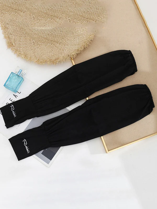 Solid Color Ice Silk Loose Sun Protection Sleevelet - Image 10