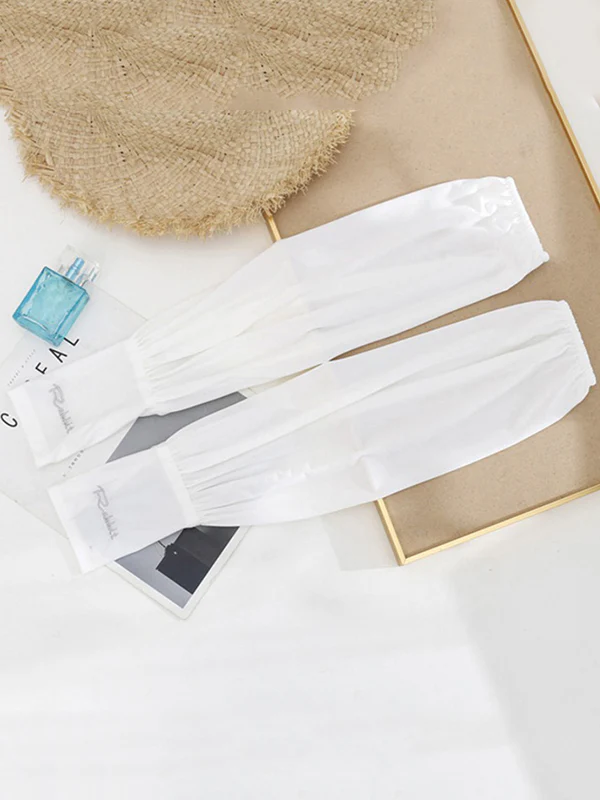 Solid Color Ice Silk Loose Sun Protection Sleevelet - Image 11