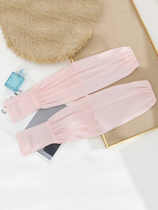 Solid Color Ice Silk Loose Sun Protection Sleevelet - Image 12