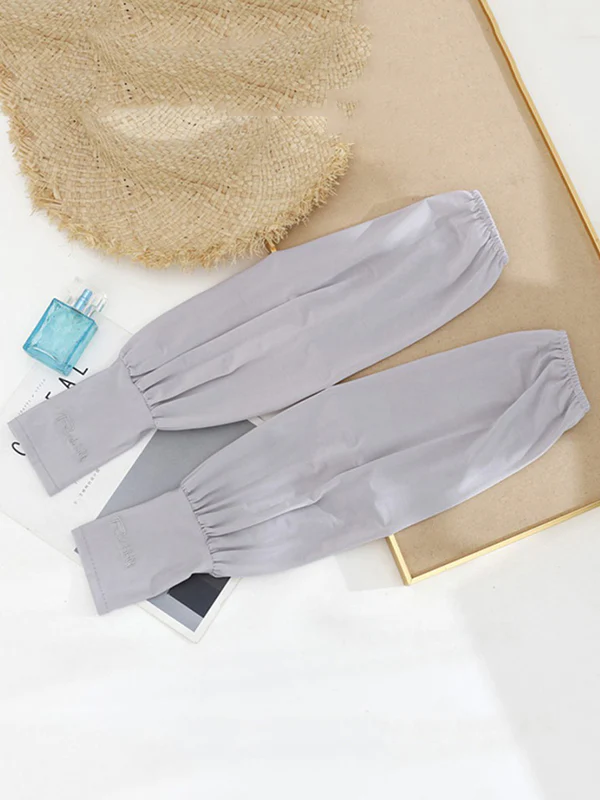 Solid Color Ice Silk Loose Sun Protection Sleevelet - Image 13