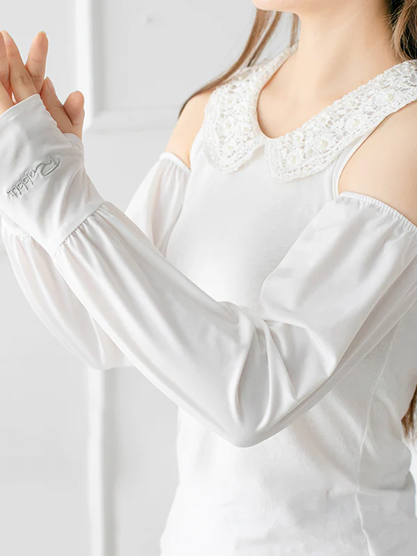 Solid Color Ice Silk Loose Sun Protection Sleevelet - Image 3