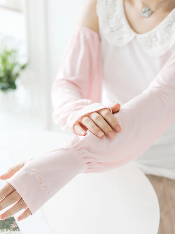 Solid Color Ice Silk Loose Sun Protection Sleevelet - Image 6