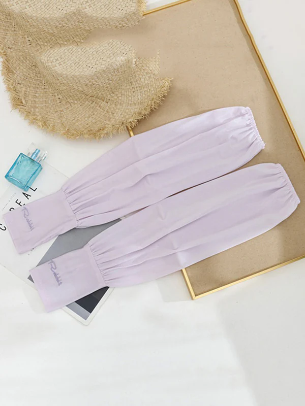 Solid Color Ice Silk Loose Sun Protection Sleevelet - Image 9