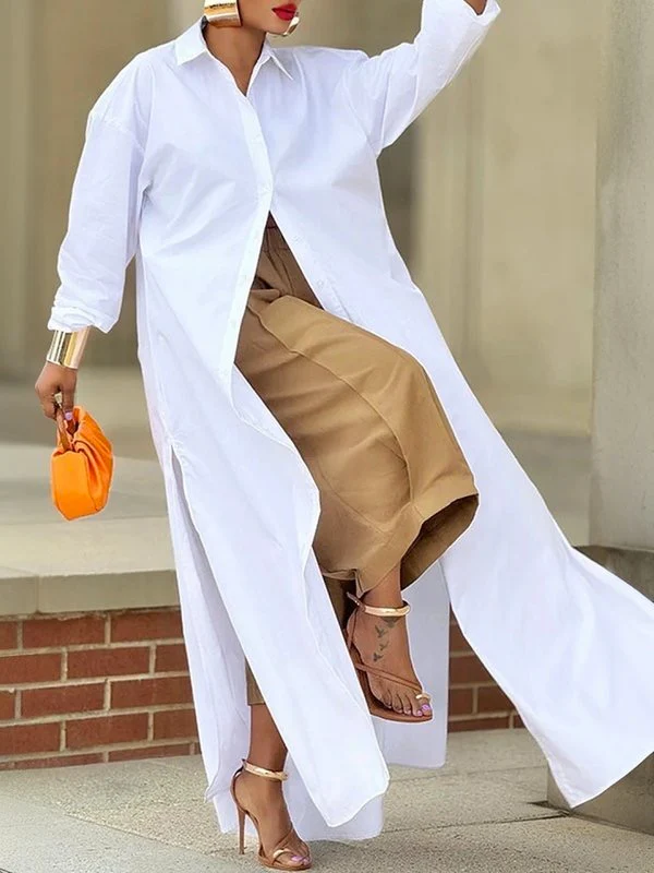 Loose Solid Color Capri-Pants Cropped Trousers - Image 5