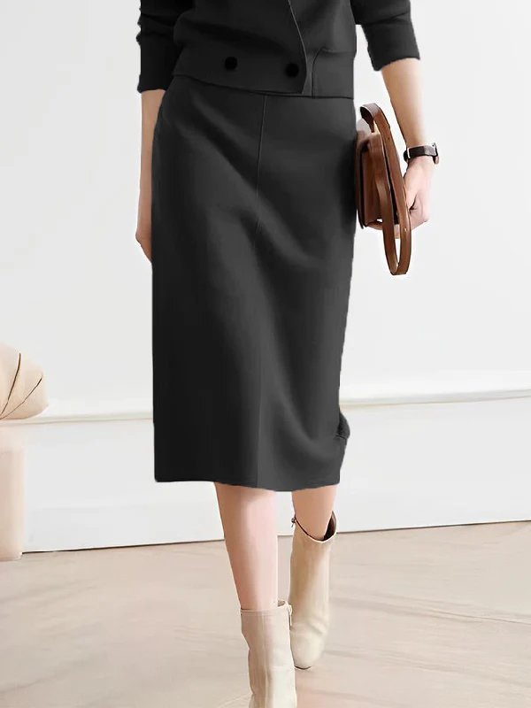 Solid Color Skirts Bottoms - Image 3