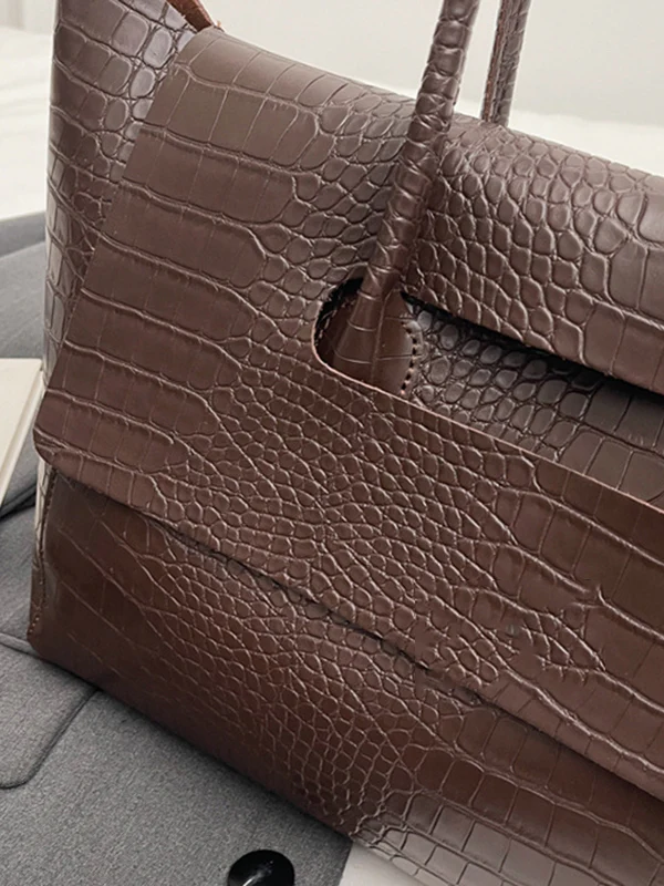 Solid Color Split-Joint Bags Handbags Tote Bags - Image 13