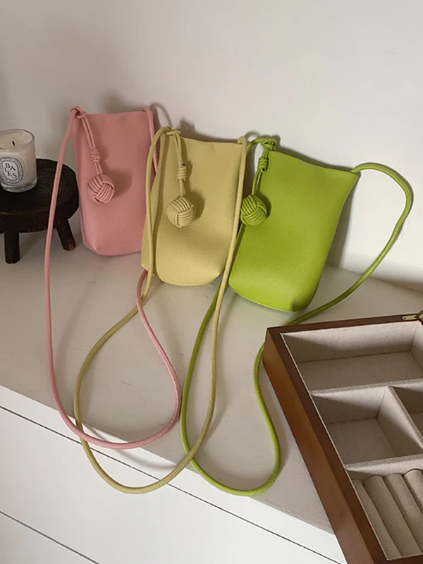 Solid Color Split-Joint Mini Bags Crossbody Bags Handbags - Image 12