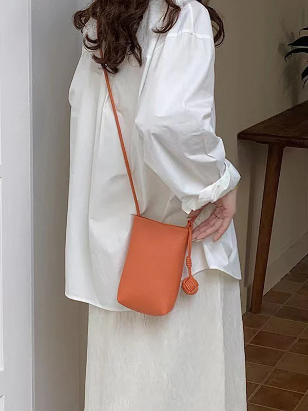 Solid Color Split-Joint Mini Bags Crossbody Bags Handbags - Image 2