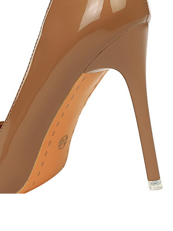 Solid Color Split-Joint Scarpin Salto - Image 10