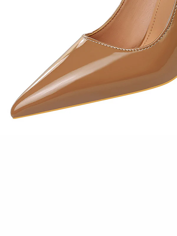 Solid Color Split-Joint Scarpin Salto - Image 11
