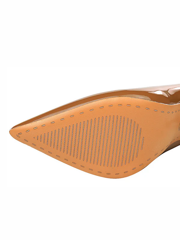Solid Color Split-Joint Scarpin Salto - Image 12