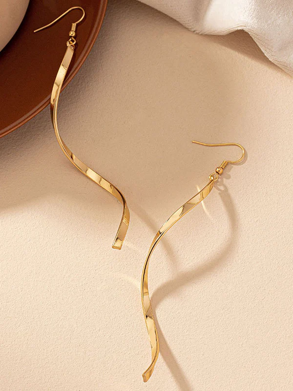 Solid Color Tasseled Spiral Eardrop Accessories - Image 3