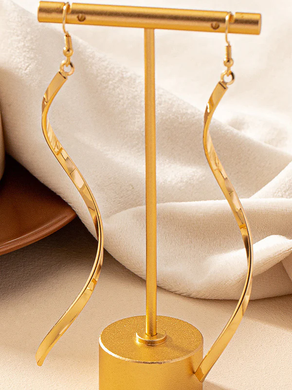 Solid Color Tasseled Spiral Eardrop Accessories - Image 4