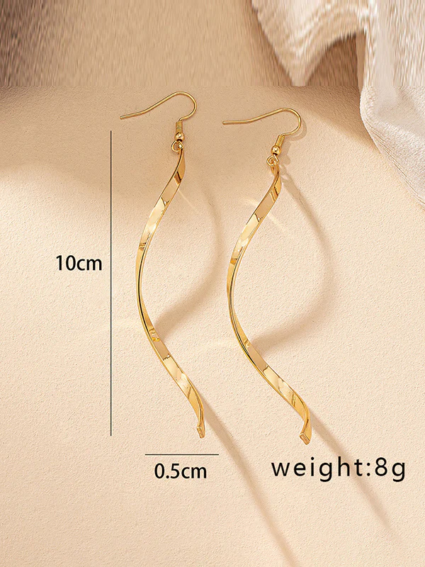 Solid Color Tasseled Spiral Eardrop Accessories - Image 5