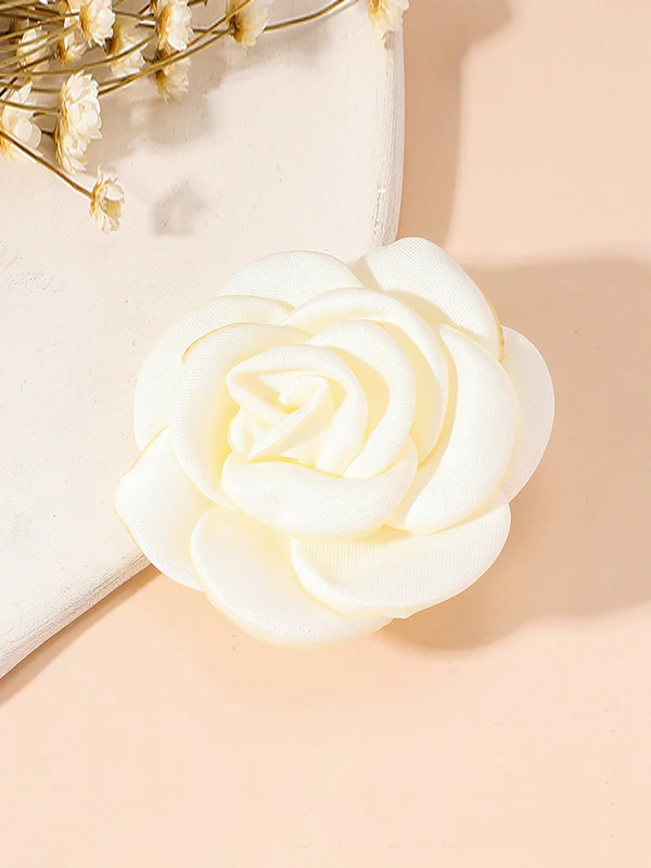 Solid Color Three-Dimensional Flower Brooch Accessories - Image 8