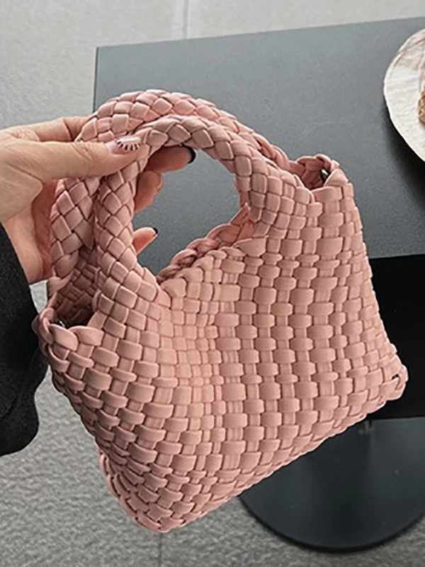 Solid Color Woven Bags Crossbody Bags Handbags - Image 10