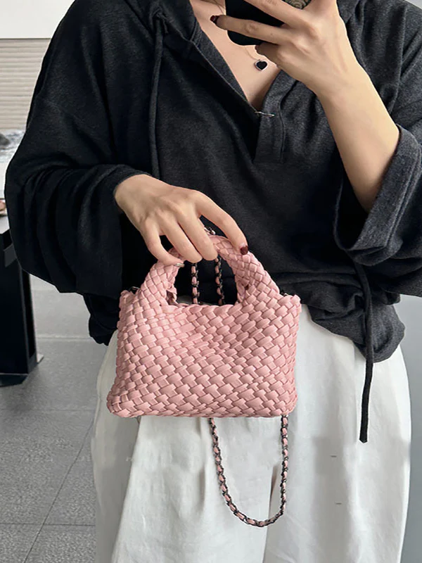 Solid Color Woven Bags Crossbody Bags Handbags - Image 11