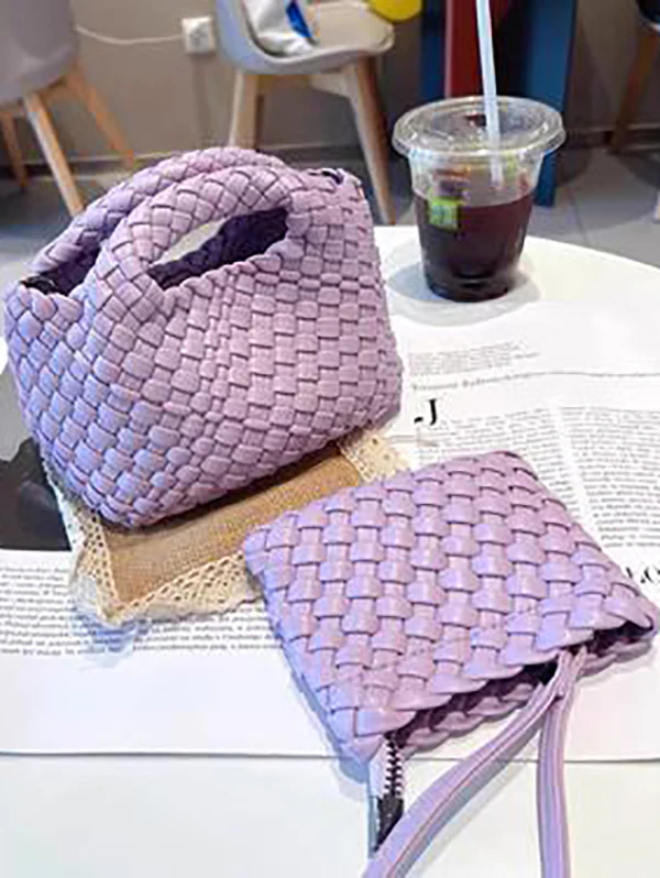 Solid Color Woven Bags Crossbody Bags Handbags - Image 12