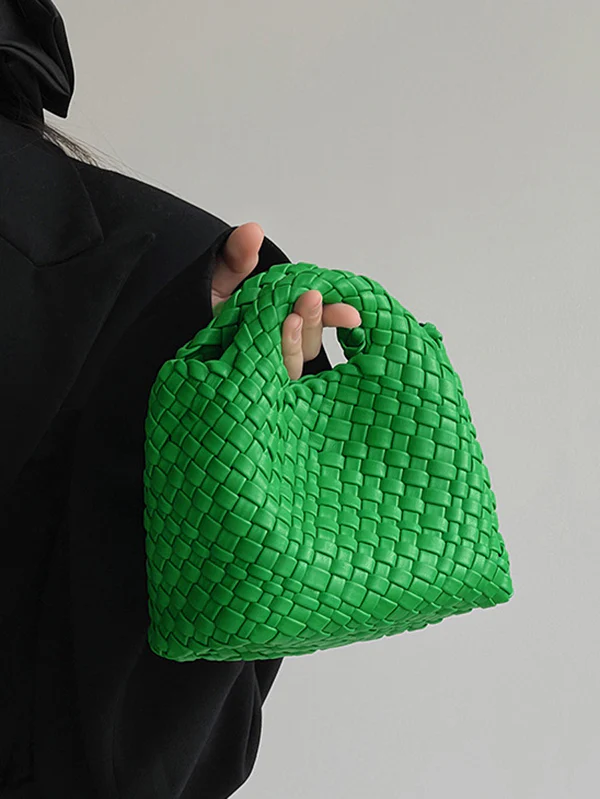 Solid Color Woven Bags Crossbody Bags Handbags - Image 2
