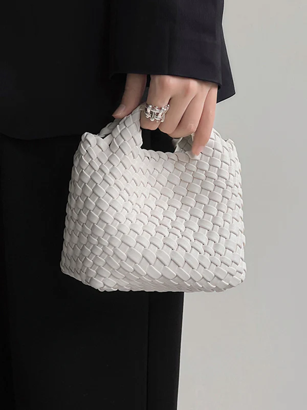 Solid Color Woven Bags Crossbody Bags Handbags - Image 4