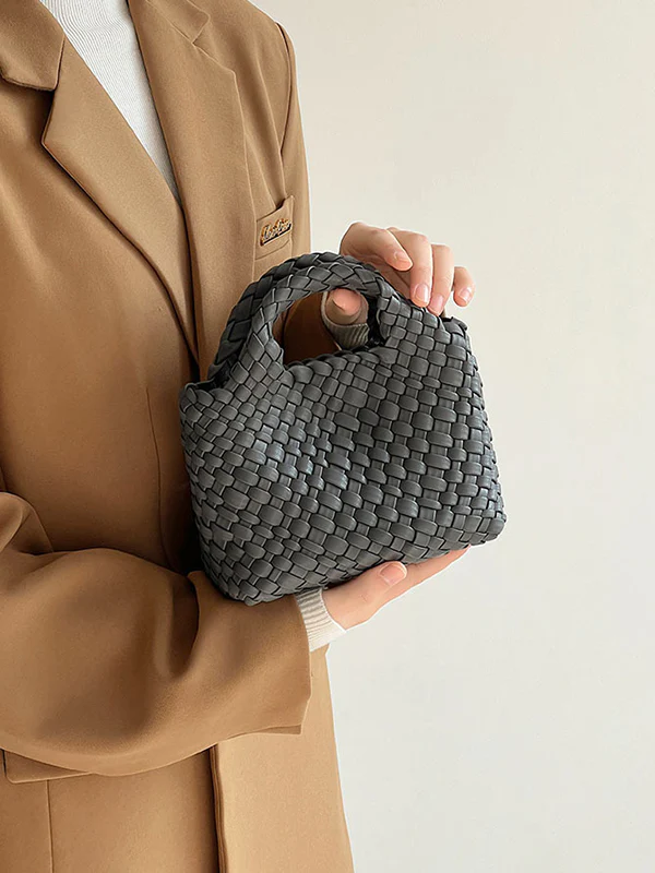 Solid Color Woven Bags Crossbody Bags Handbags - Image 5