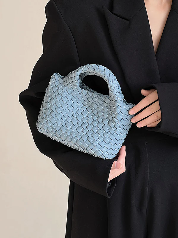 Solid Color Woven Bags Crossbody Bags Handbags - Image 6