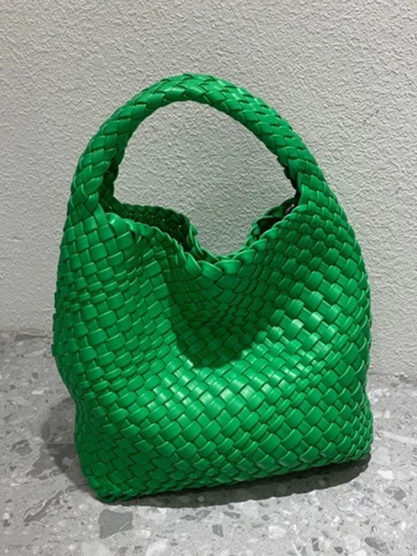 Solid Color Woven Bags Handbags - Image 17