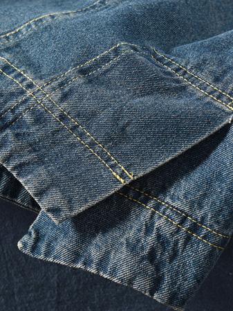 Split-joint Denim Skirt Bottom - Image 9