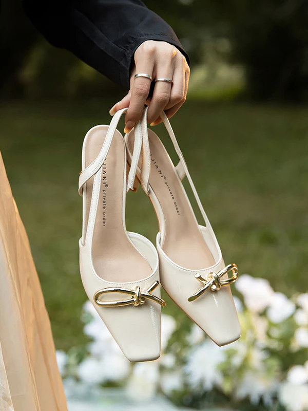 Split-Joint Square-Toe Sandals Sling Shoes - Image 14