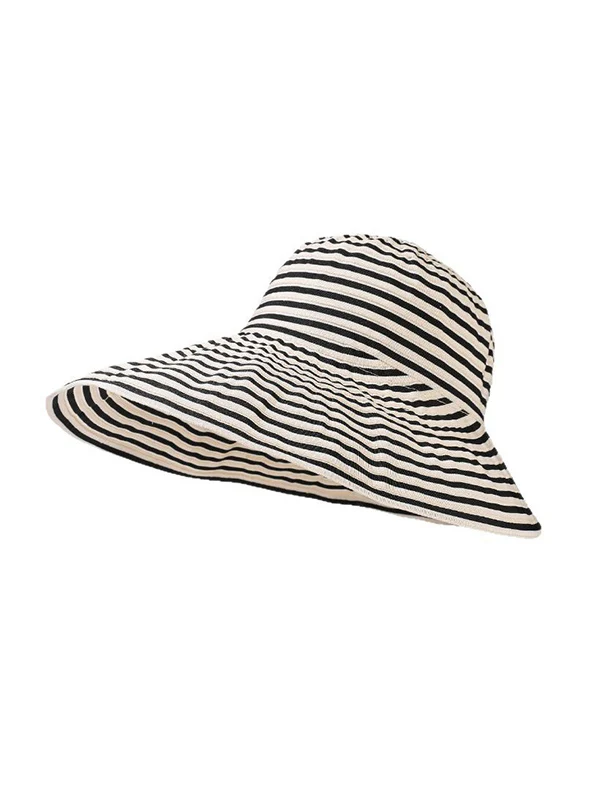 Split-Joint Striped Sun Hat - Image 8