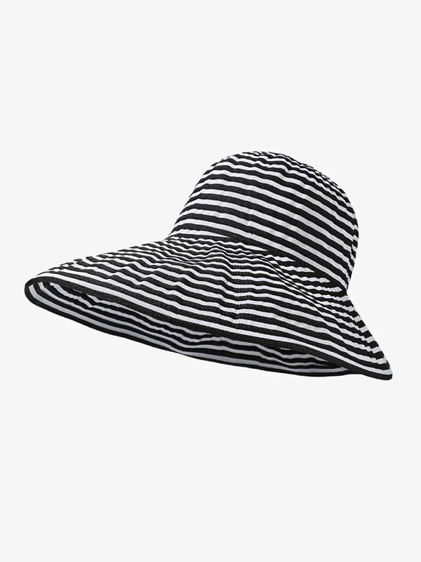 Split-Joint Striped Sun Hat - Image 9