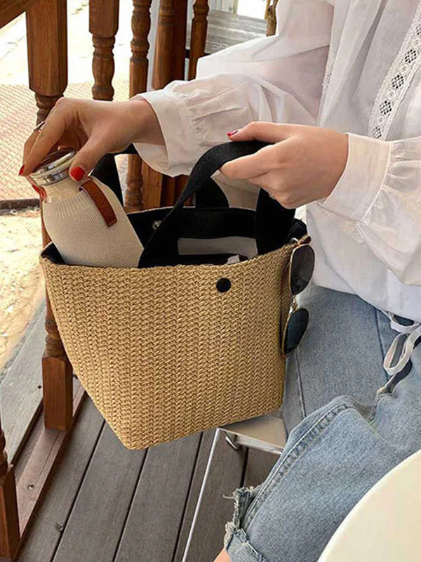 Split-Joint Woven Bags Bags Accessories Handbags - Image 3