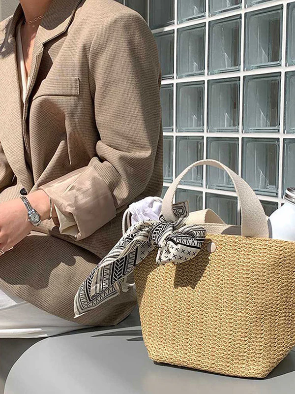 Split-Joint Woven Bags Bags Accessories Handbags - Image 4
